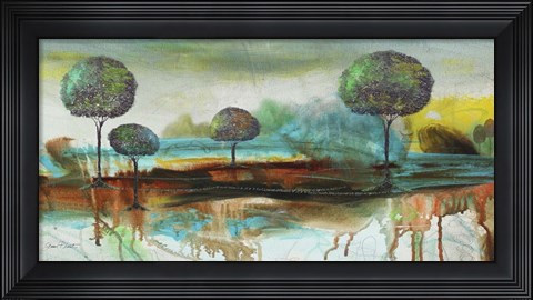 Framed Abstract Fantasy Landscape Print