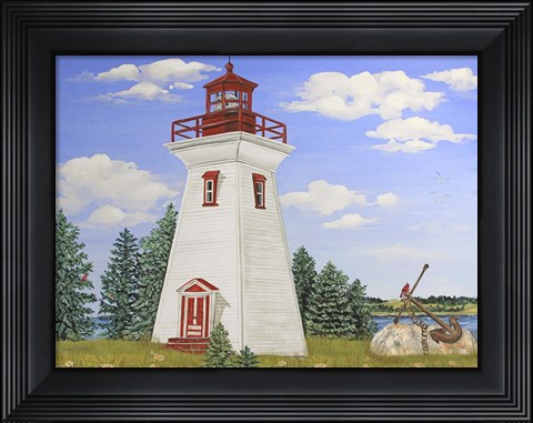 Framed Summer Lighthouse B Print