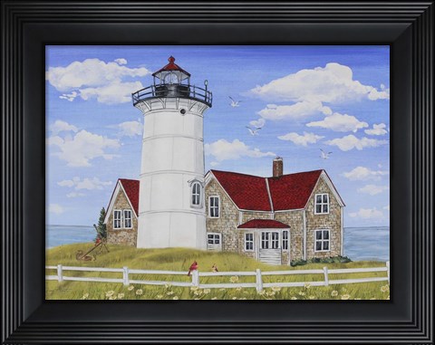 Framed Summer Lighthouse C Print