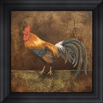 Framed Royale Rooster Print
