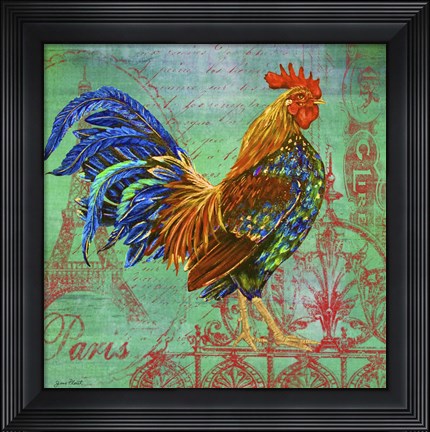 Framed Le Rooster - D Print