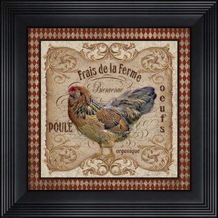Framed Old World Poule A Print