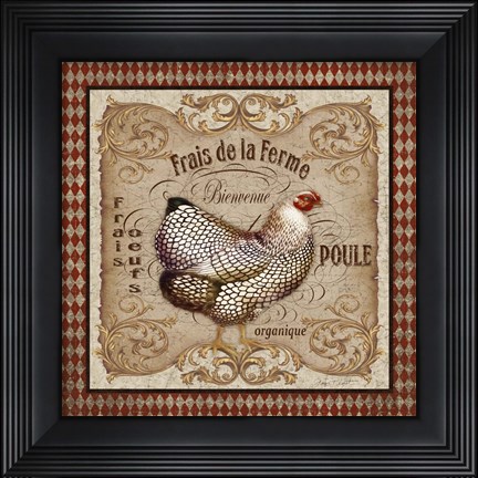Framed Old World Poule B Print