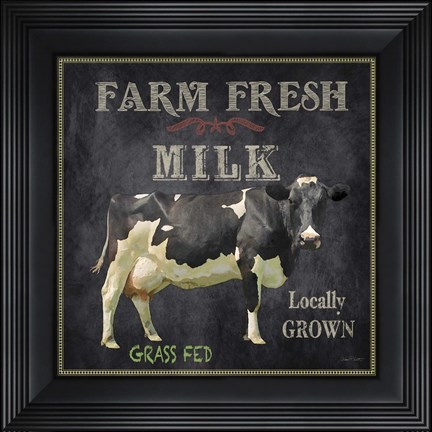 Framed Farm Fresh Milk Print