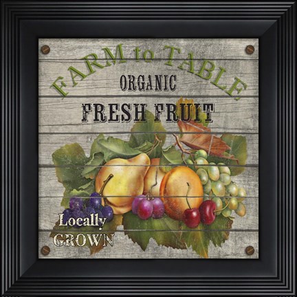 Framed Farm to Table - Fresh Fruit Print