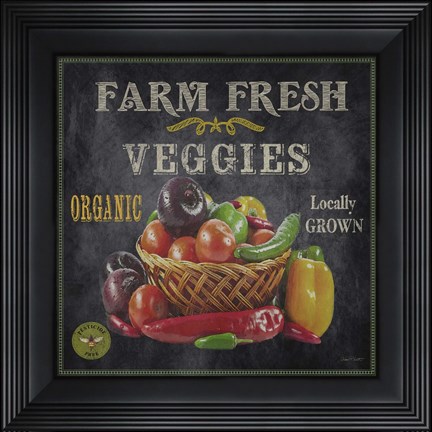 Framed Farm Fresh Veggies Print