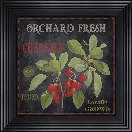 Framed Orchard Fresh Cherries Print