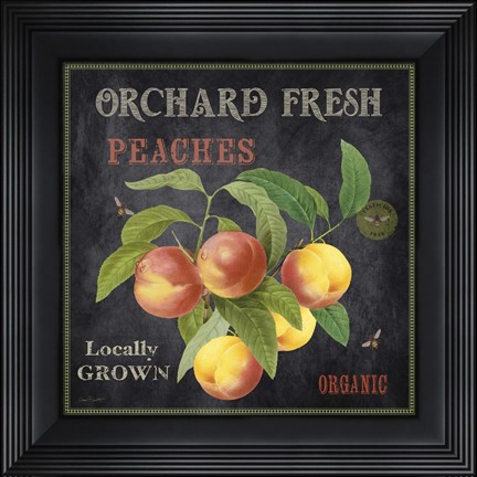 Framed Orchard Fresh Peaches Print