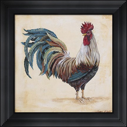 Framed Rooster - F Print