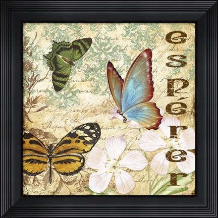 Framed Inspirational Butterflies 1 Print
