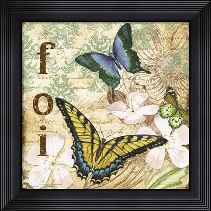 Framed Inspirational Butterflies 2 Print