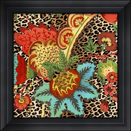 Framed Floral Leopard 2 Print