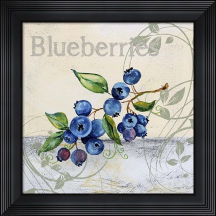 Framed Tutti Fruiti Blueberries Print