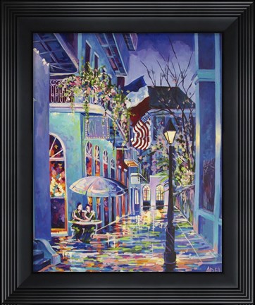 Framed Pirates Alley Cafe Patriotic Print