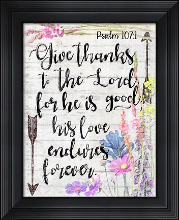 Framed Wood Psalm I Print