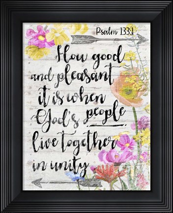 Framed Wood Psalm II Print