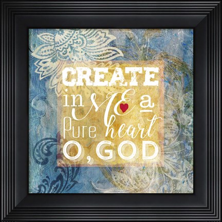 Framed Heart Psalm II Print