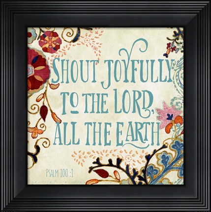 Framed Delecor Psalm II Print