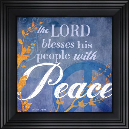 Framed Psalm Peace Print