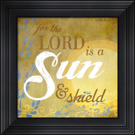 Framed Psalm Sun Print