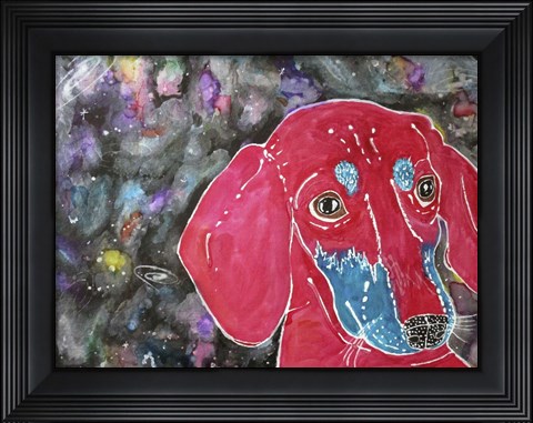 Framed Sasha the Dachshund Print