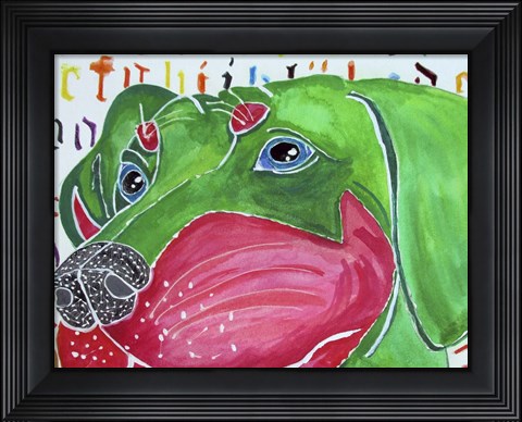 Framed Reeves the Dachshund Print