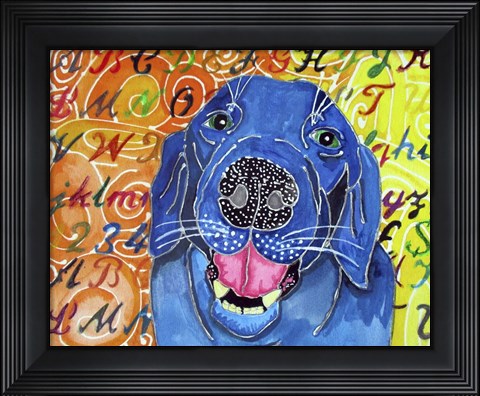 Framed Jagr the Labrador Print
