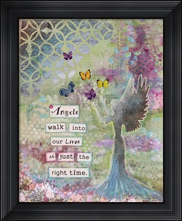 Framed Angels Walk In Print