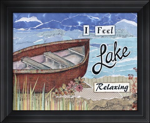 Framed Boat Relaxing Print