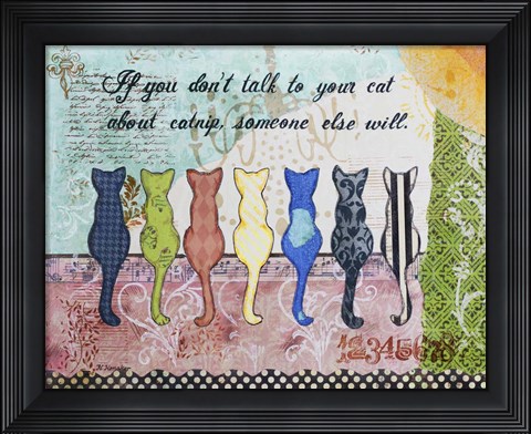 Framed Cat Talk Print