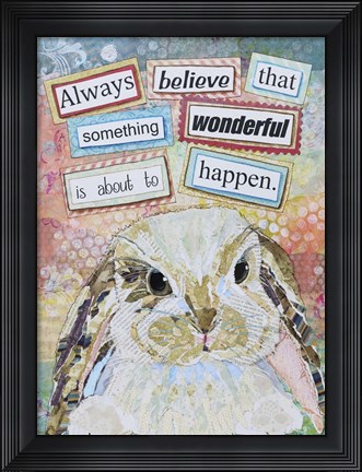 Framed E Bunny Print