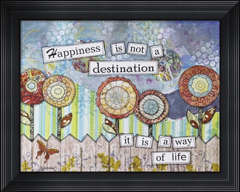 Framed Happy Destinations Print