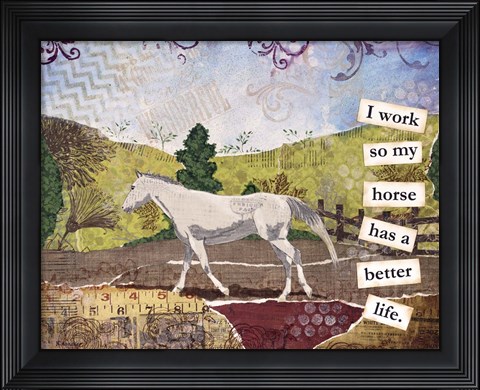 Framed Horsing Around Print