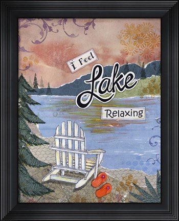 Framed Lake Relaxing Print