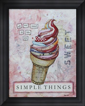 Framed Simple things Print