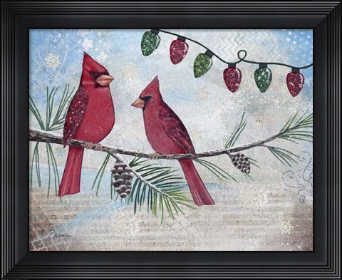 Framed Snow Birds Print