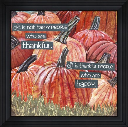 Framed Thankful Pumpkins Print