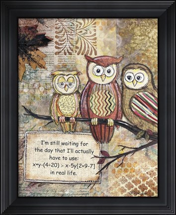 Framed Wise Owls Print
