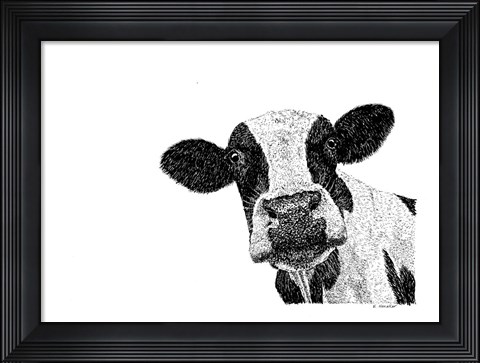 Framed Cow Print