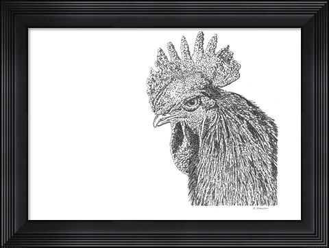 Framed Rooster Print