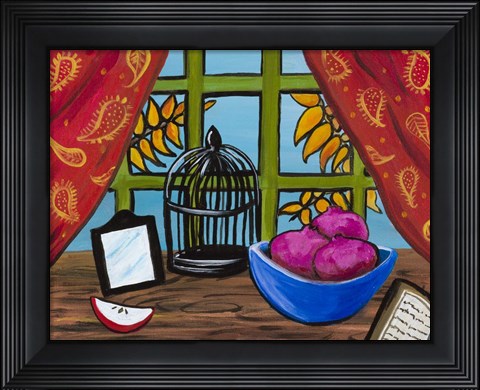 Framed Empty Desk Cage Print