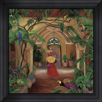 Framed Columbian Fruit Woman Print