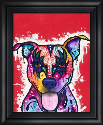 Framed Kiss Dog Print