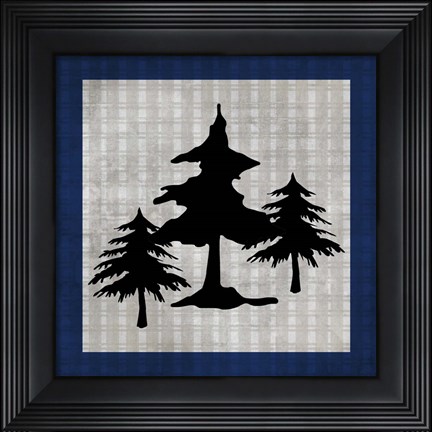 Framed Blue Bear Lodge Icon 1 Print