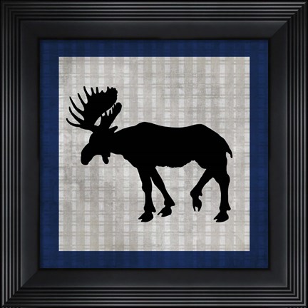 Framed Blue Bear Lodge Icon 3 Print