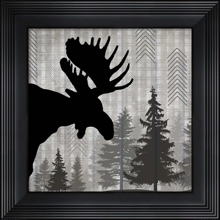 Framed Blue Bear Lodge Sign 4 Print