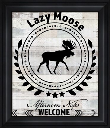 Framed Blue Bear Lodge Sign 1 Print