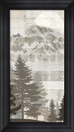 Framed Blue Bear Lodge Sign 16 Print