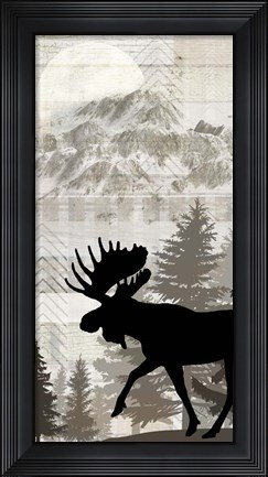 Framed Blue Bear Lodge Sign 17 Print