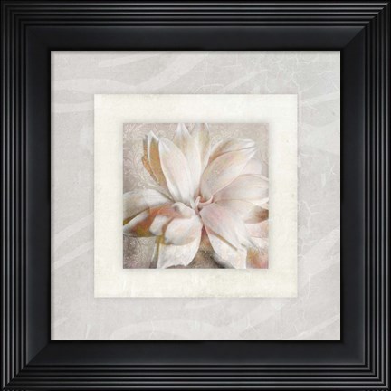 Framed Pink Ivory Portrait 1 Print